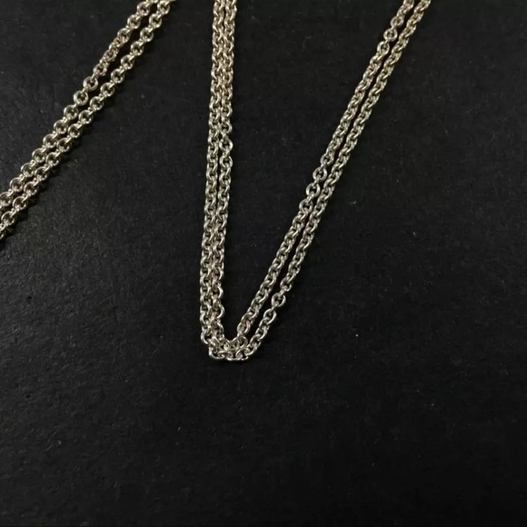 AUTH TIFFANY&CO. Silver 925 Elsa Peretti Open Heart Pendant Necklace - Picture 4 of 6